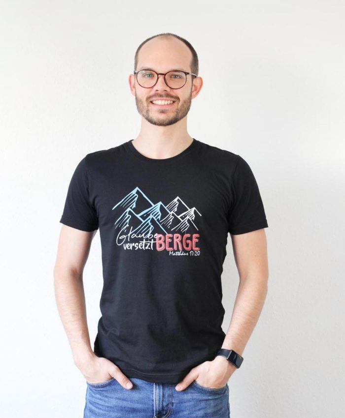 Glaube versetzt Berge - Matthäus 17, 20 - Bio-Shirt Männer rundhals – Bild 1