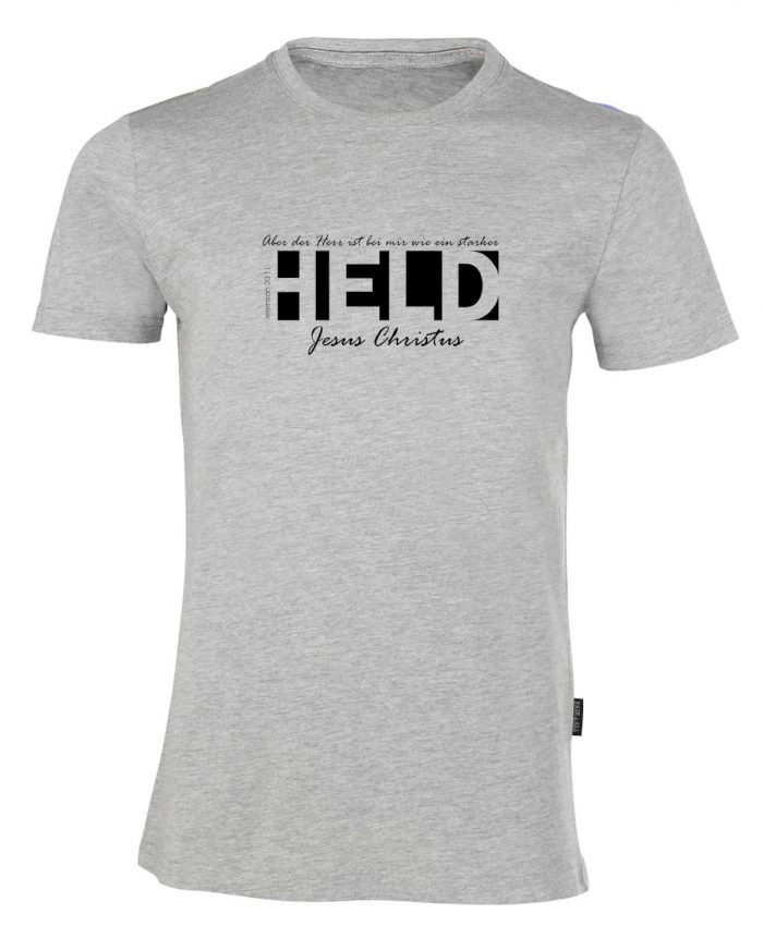 Jeremia 20, 11 - Ein starker Held - Bio-Shirt Männer rundhals – Bild 1