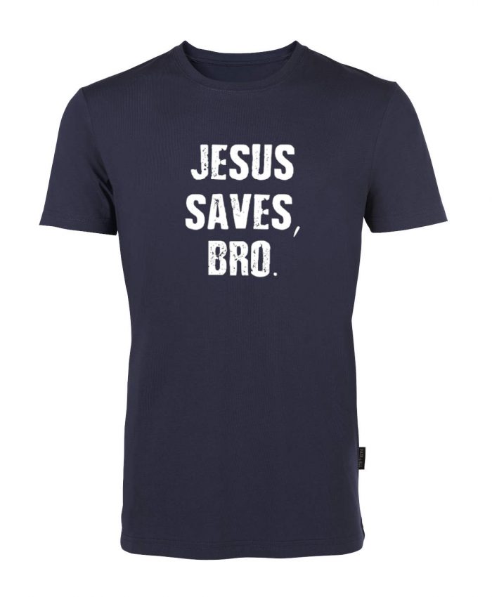 Jesus saves Bro - Bio-Shirt Männer rundhals – Bild 1