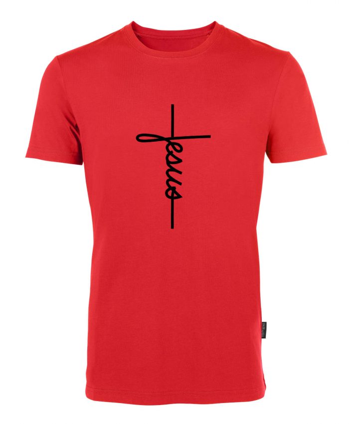 Jesus Cross - Bio-Shirt Männer rundhals – Bild 3