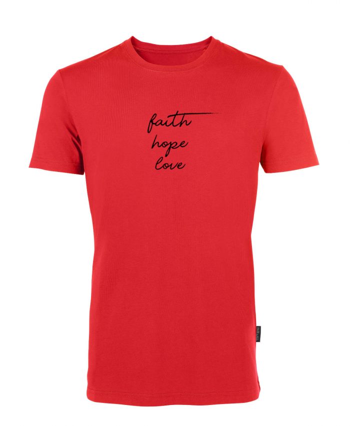 faith hope love - Bio-Shirt Männer rundhals – Bild 2