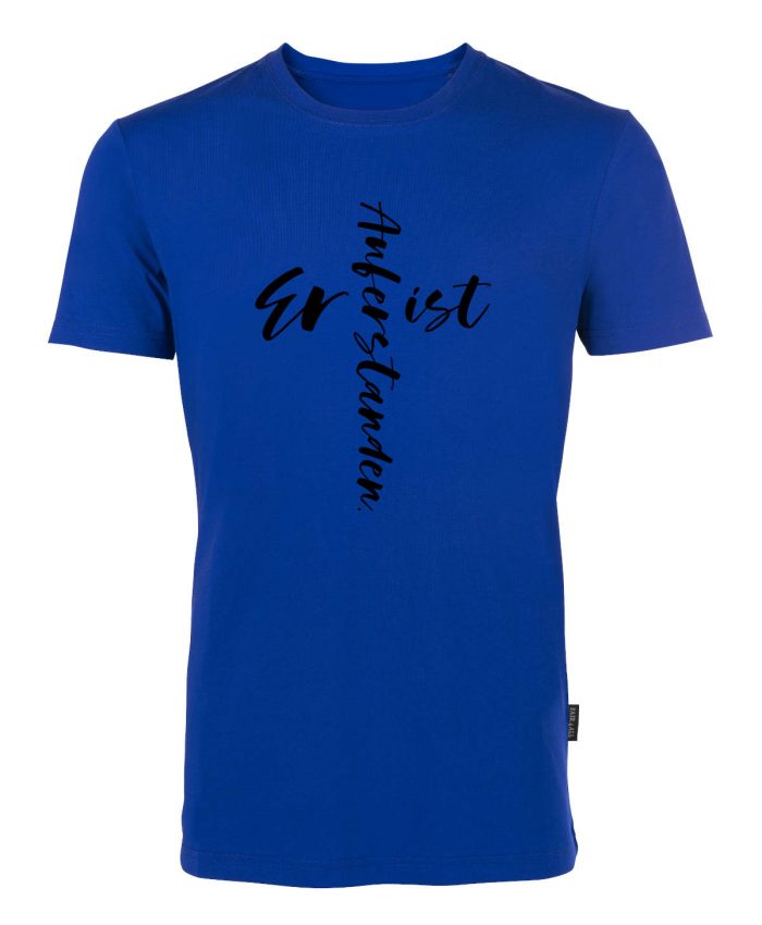 Er ist auferstanden - Kreuz Motiv - Bio-Shirt Männer rundhals – Bild 3