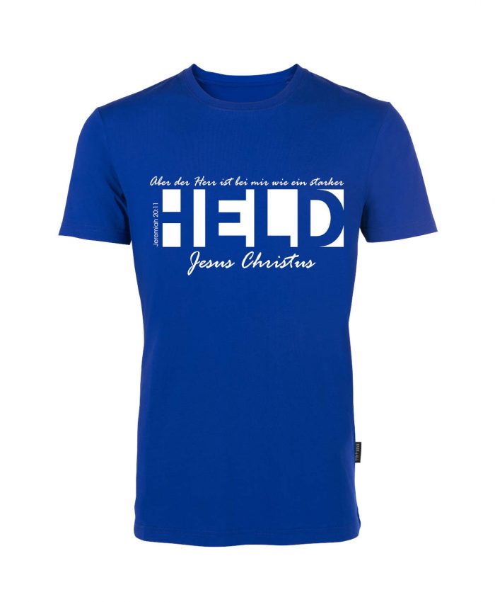Jeremia 20, 11 - Ein starker Held - Bio-Shirt Männer rundhals – Bild 3