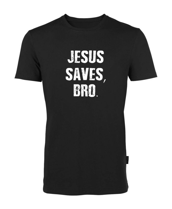 Jesus saves Bro - Bio-Shirt Männer rundhals – Bild 4