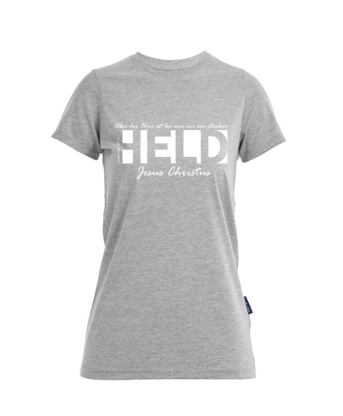 Jeremia 20, 11 - Ein starker Held - Bio-Shirt Frauen rundhals – Bild 2