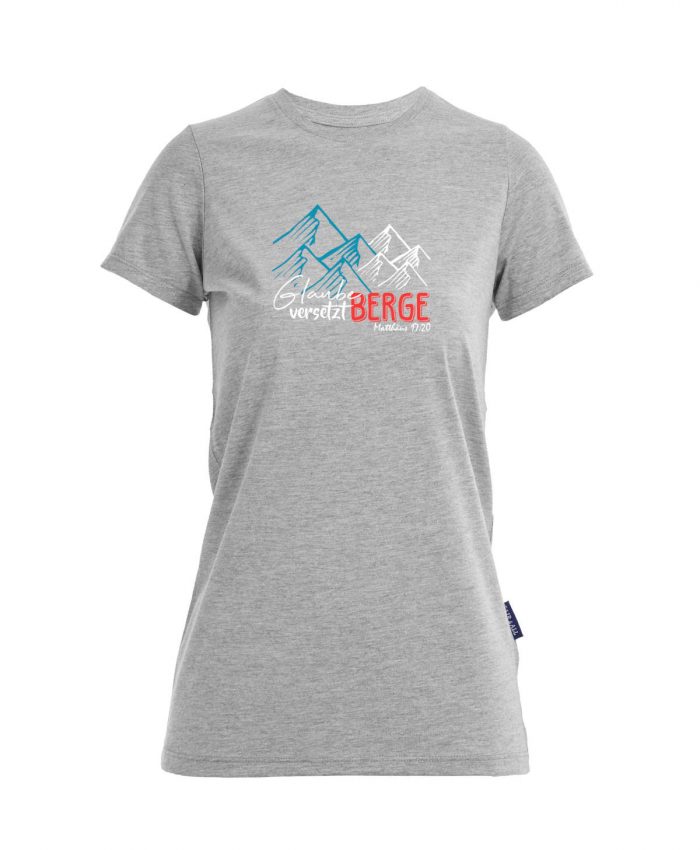 Glaube versetzt Berge - Matthäus 17, 20 - Bio-Shirt Frauen rundhals – Bild 2