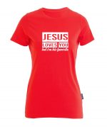 Jesus loves you but I'm his favorite - Bio-Shirt Frauen rundhals – Bild 3