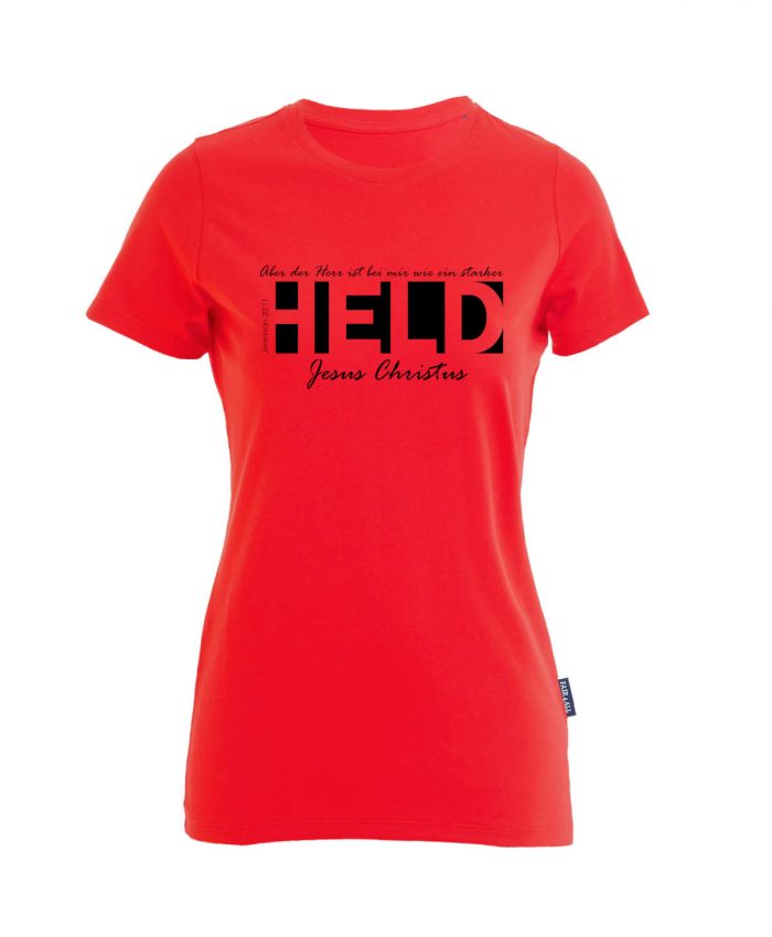 Jeremia 20, 11 - Ein starker Held - Bio-Shirt Frauen rundhals – Bild 2