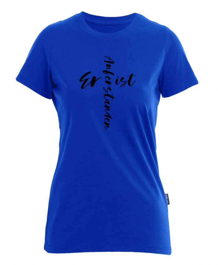 Er ist auferstanden - Kreuz Motiv - Bio-Shirt Frauen rundhals – Bild 3