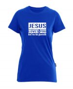 Jesus loves you but I'm his favorite - Bio-Shirt Frauen rundhals – Bild 4