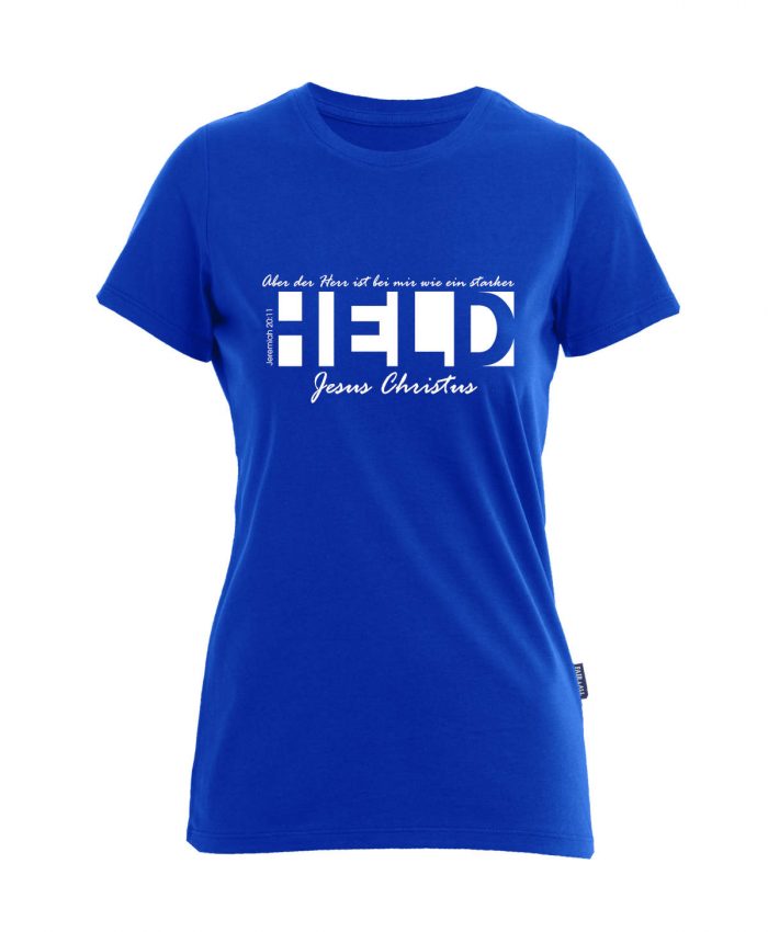 Jeremia 20, 11 - Ein starker Held - Bio-Shirt Frauen rundhals – Bild 4