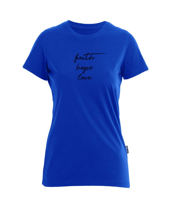 faith hope love - Bio-Shirt Frauen rundhals – Bild 3