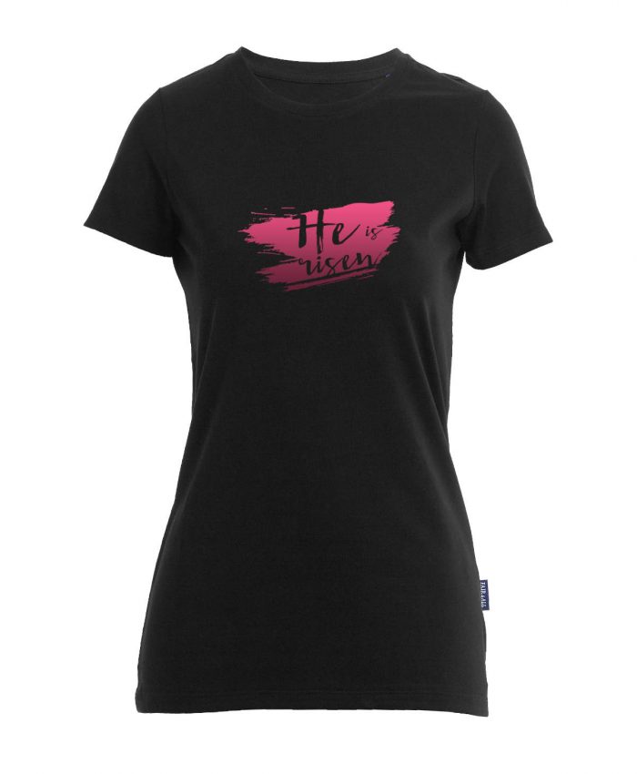 He is risen - Bio-Shirt Frauen rundhals – Bild 3