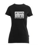 Jesus loves you but I'm his favorite - Bio-Shirt Frauen rundhals – Bild 5