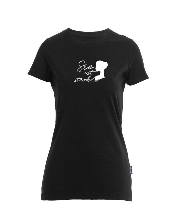 Sie ist stark - Bio-Shirt Frauen rundhals – Bild 5