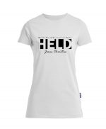 Jeremia 20, 11 - Ein starker Held - Bio-Shirt Frauen rundhals – Bild 4