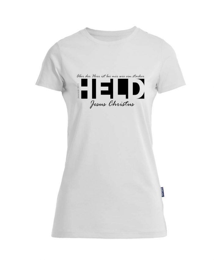 Jeremia 20, 11 - Ein starker Held - Bio-Shirt Frauen rundhals – Bild 4