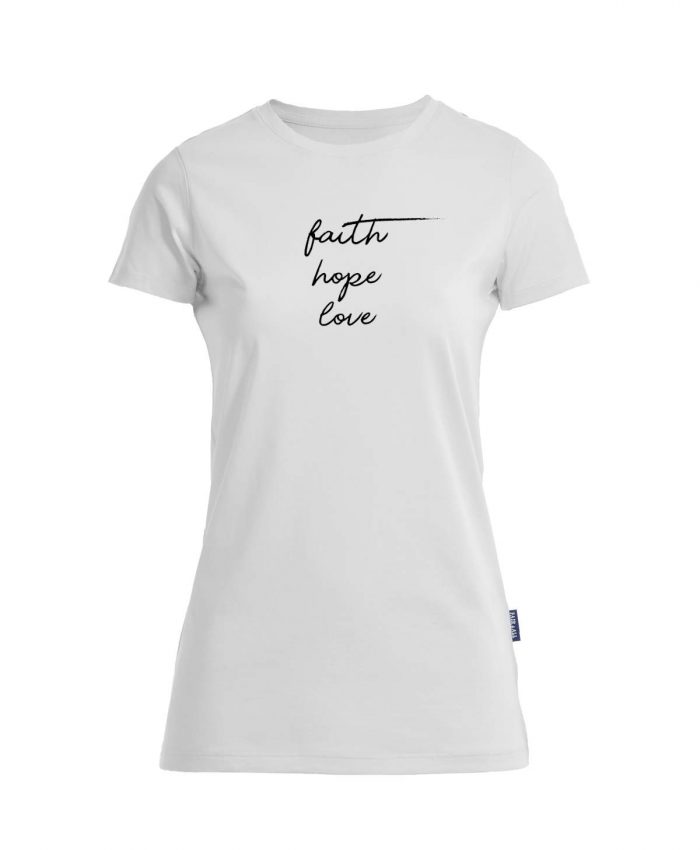 faith hope love - Bio-Shirt Frauen rundhals – Bild 4