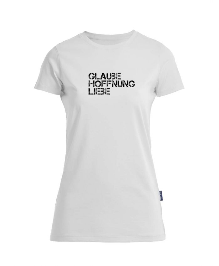 Glaube Hoffnung Liebe - Bio-Shirt Frauen rundhals – Bild 4