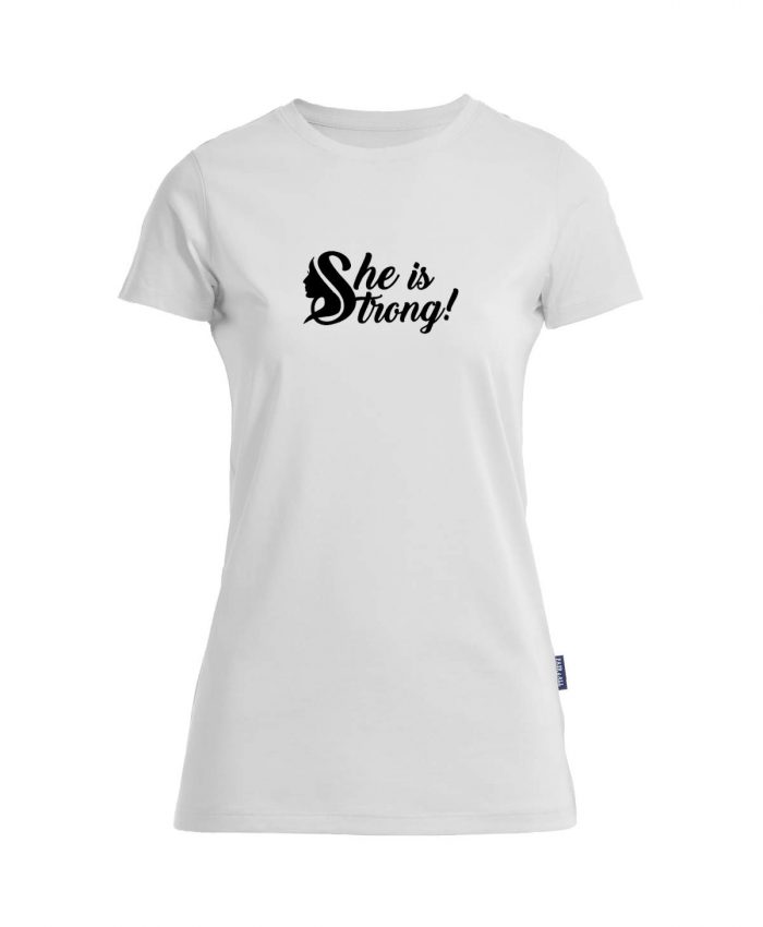 She is strong - Bio-Shirt Frauen rundhals – Bild 4