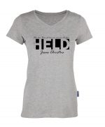 Jeremia 20, 11 - Ein starker Held - Bio-Shirt Frauen V-Ausschnitt