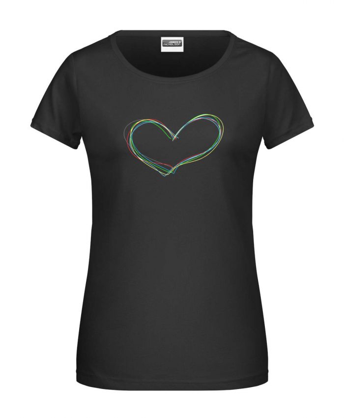 Handdrawn-Heart - Bio-Shirt Frauen rundhals – Bild 10