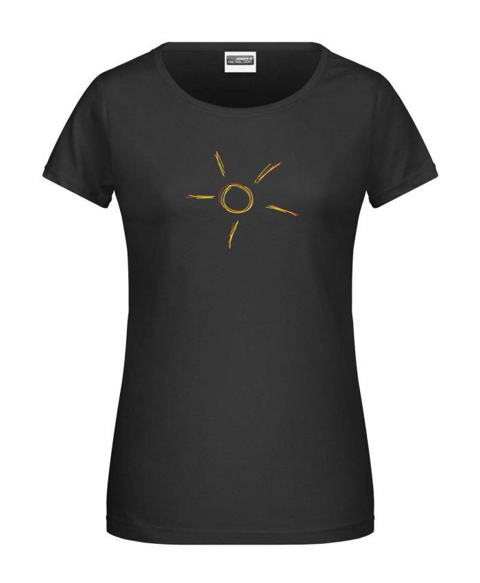 Handdrawn-Sun - Bio-Shirt Frauen rundhals – Bild 1