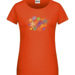 Handdrawn-Flowers - Bio-Shirt Frauen rundhals