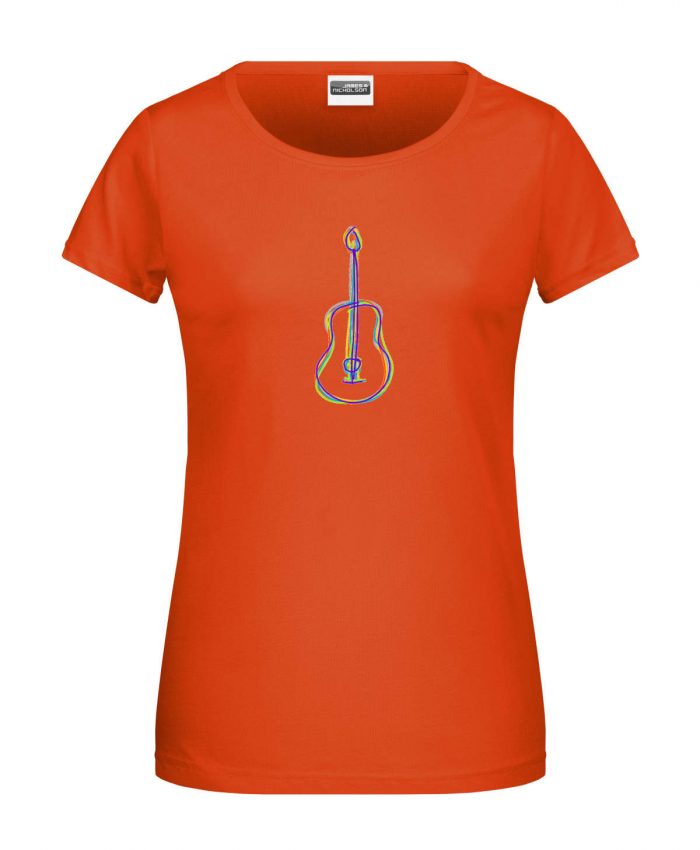 Handdrawn-Guitar - Bio-Shirt Frauen rundhals – Bild 10