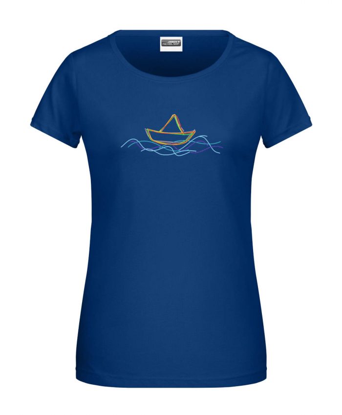 Handdrawn-Boat - Bio-Shirt Frauen rundhals – Bild 1
