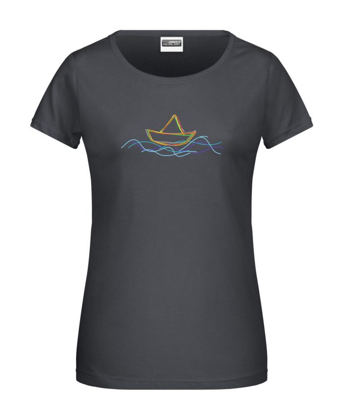 Handdrawn-Boat - Bio-Shirt Frauen rundhals – Bild 4