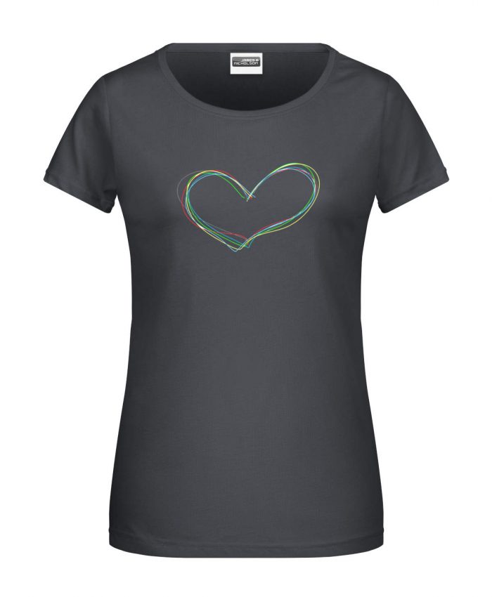 Handdrawn-Heart - Bio-Shirt Frauen rundhals – Bild 3