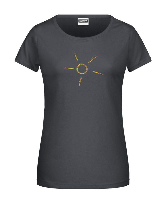 Handdrawn-Sun - Bio-Shirt Frauen rundhals – Bild 4