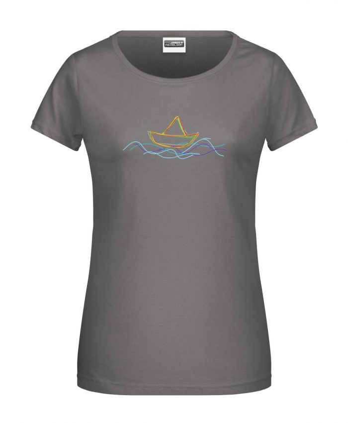 Handdrawn-Boat - Bio-Shirt Frauen rundhals – Bild 5