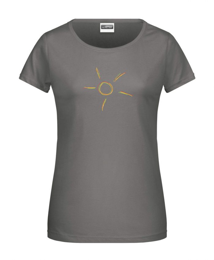 Handdrawn-Sun - Bio-Shirt Frauen rundhals – Bild 5