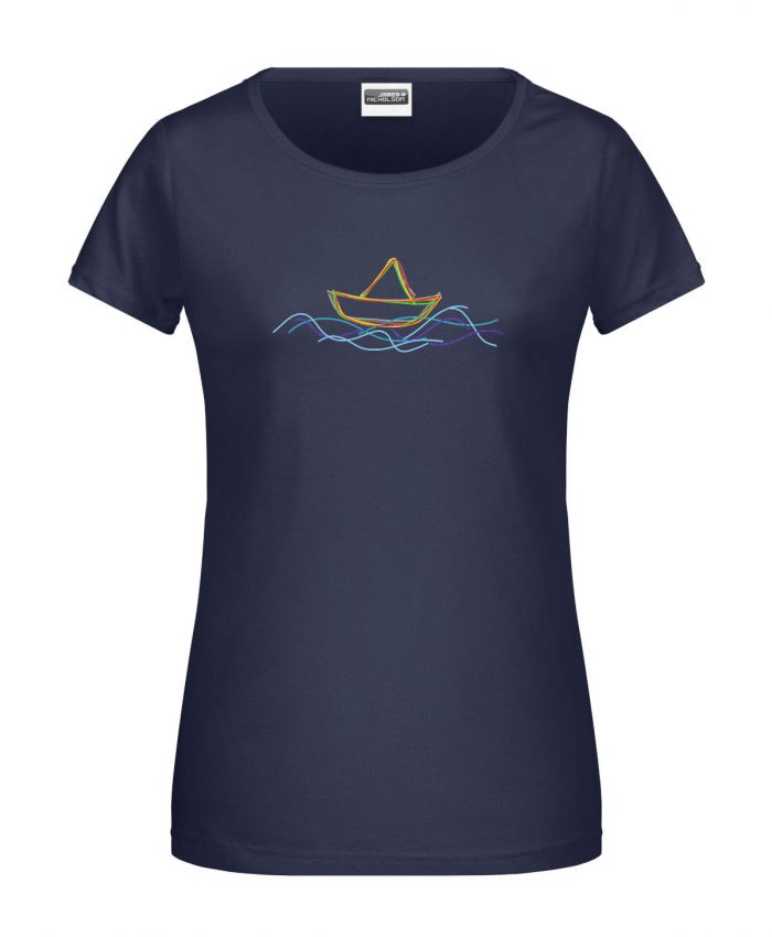 Handdrawn-Boat - Bio-Shirt Frauen rundhals – Bild 6