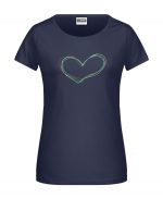 Handdrawn-Heart - Bio-Shirt Frauen rundhals – Bild 5