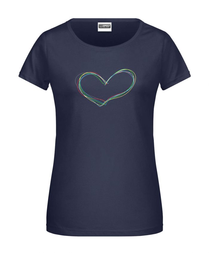 Handdrawn-Heart - Bio-Shirt Frauen rundhals – Bild 5