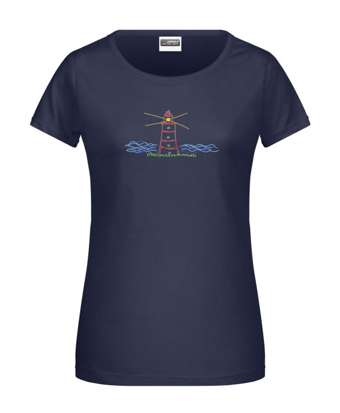 Handdrawn-Lighttower - Bio-Shirt Frauen rundhals – Bild 4