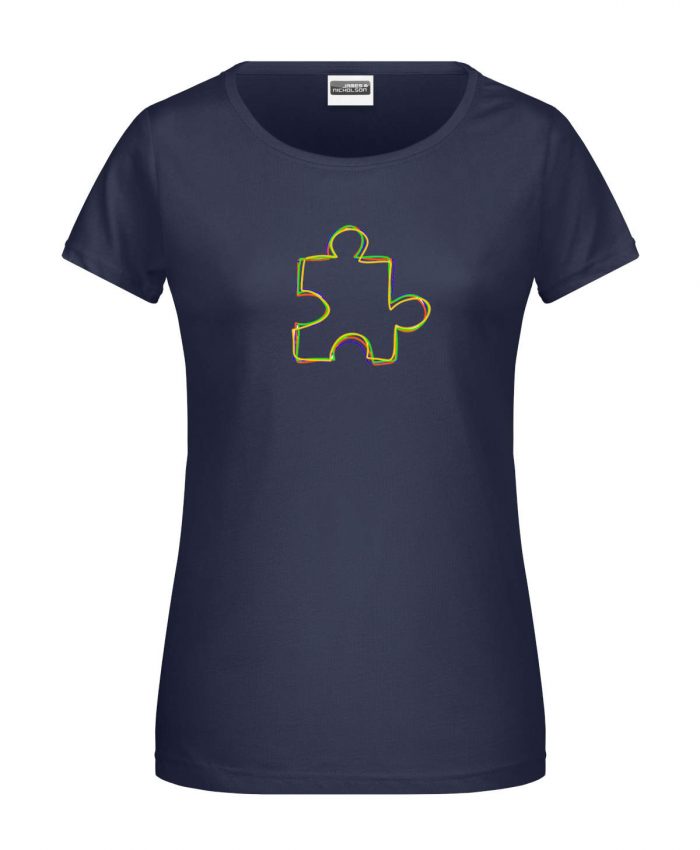 Handdrawn-Puzzle - Bio-Shirt Frauen rundhals – Bild 3