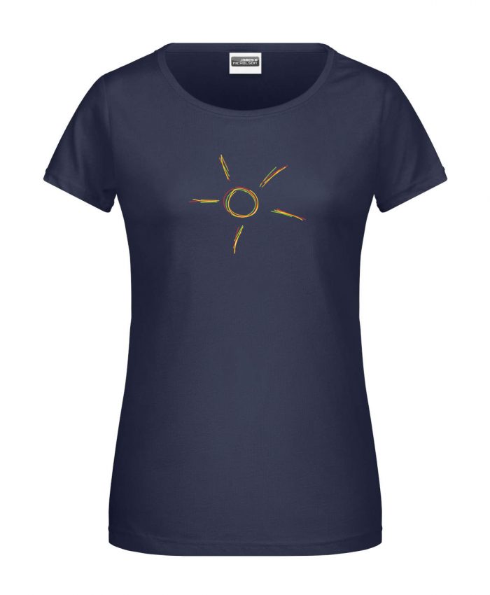 Handdrawn-Sun - Bio-Shirt Frauen rundhals – Bild 6