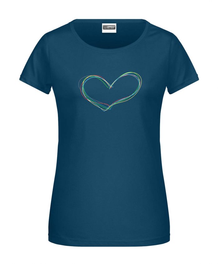Handdrawn-Heart - Bio-Shirt Frauen rundhals – Bild 2