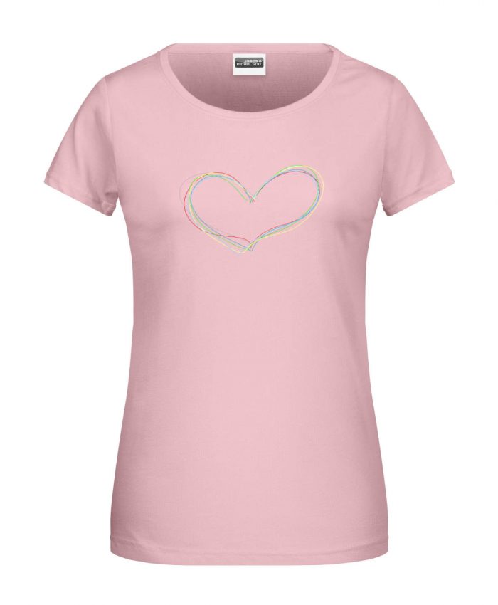 Handdrawn-Heart - Bio-Shirt Frauen rundhals – Bild 7