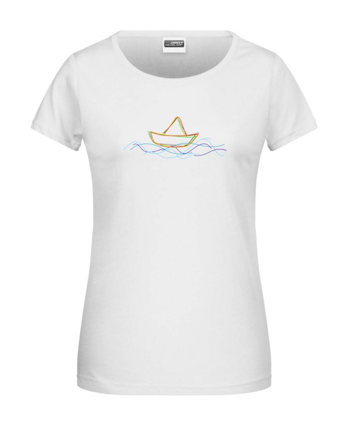 Handdrawn-Boat - Bio-Shirt Frauen rundhals – Bild 11