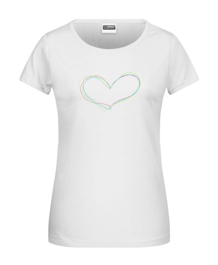 Handdrawn-Heart - Bio-Shirt Frauen rundhals – Bild 11
