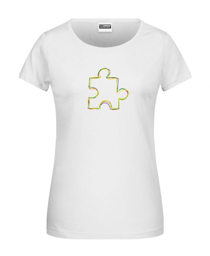 Handdrawn-Puzzle - Bio-Shirt Frauen rundhals – Bild 9