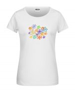 Handdrawn-Flowers - Bio-Shirt Frauen rundhals – Bild 11
