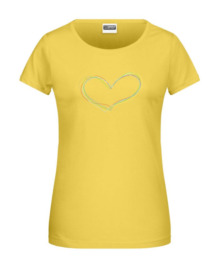 Handdrawn-Heart - Bio-Shirt Frauen rundhals – Bild 8