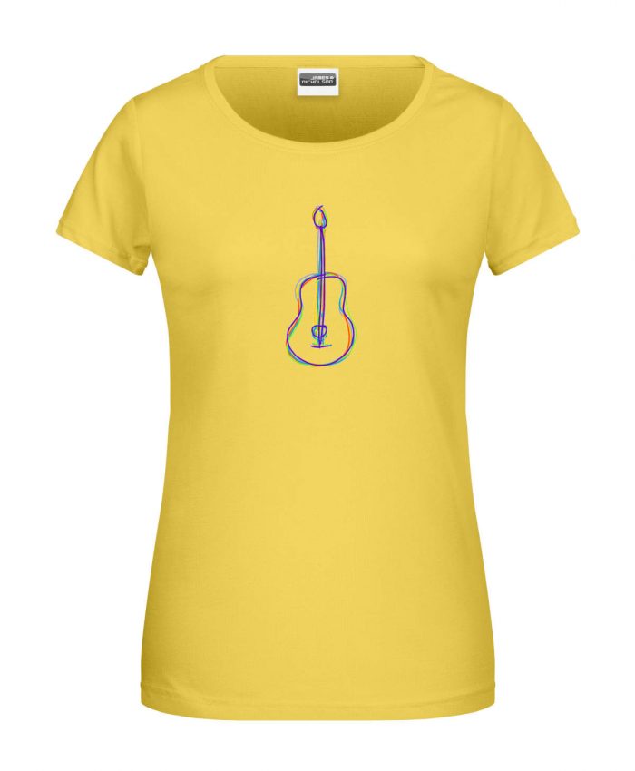 Handdrawn-Guitar - Bio-Shirt Frauen rundhals – Bild 1