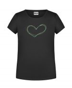 Handdrawn-Heart - Bio-Shirt Mädchen rundhals – Bild 7